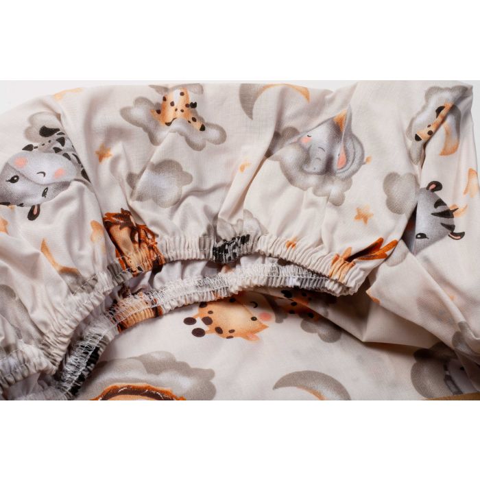 Bērnu palags ar gumiju  60x120 cm "Keep dreaming" beige