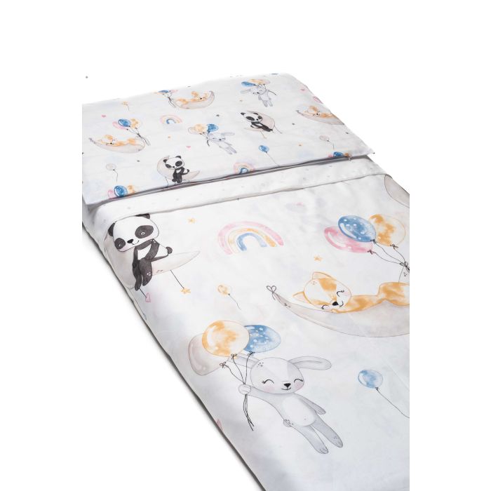 Gultas veļa bērniem 135x100 "Family party" + palags ar gumiju 120x60 