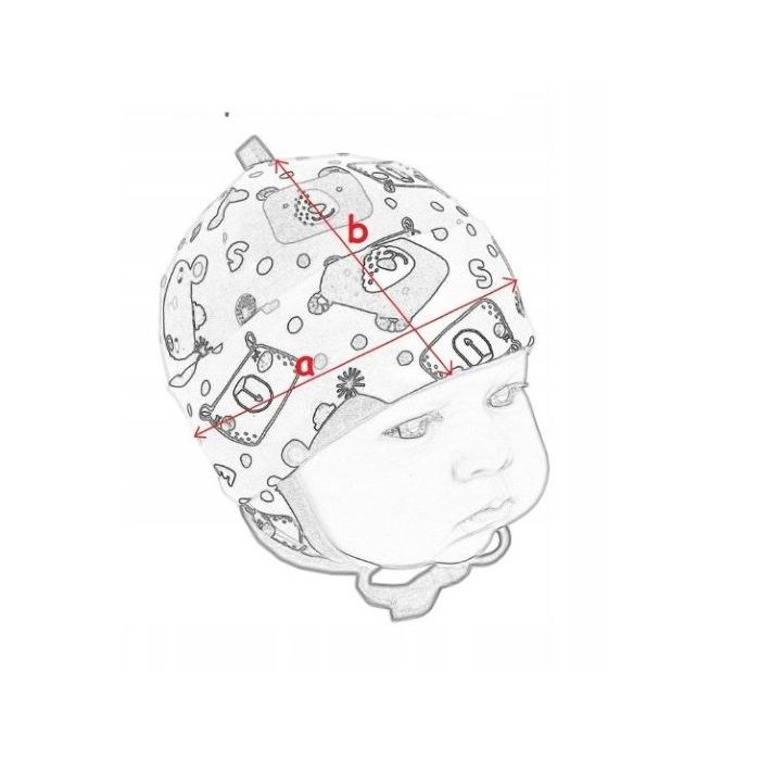 Zīdaiņu cepurīte ar šalli  "Love" - Beige bears