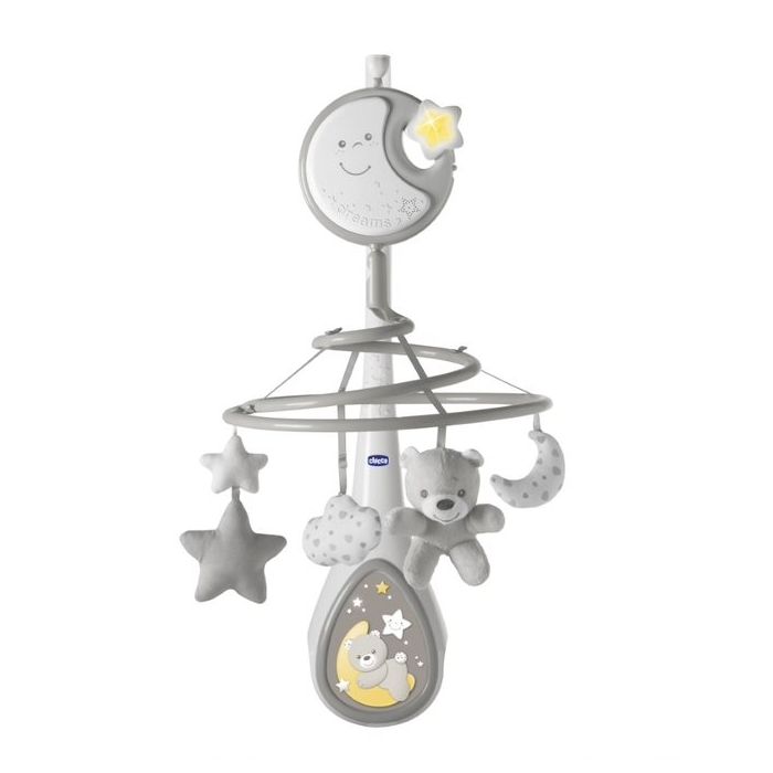 Muzikālais karuselis mazuļa gultiņai  Chccio "Next2dream" grey