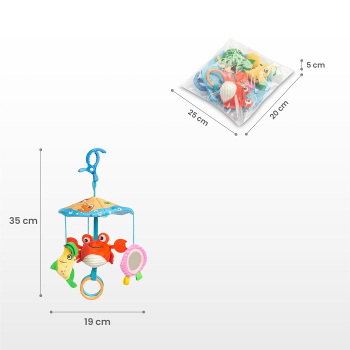 Mīksta izglītojoša rotaļlieta "Caruselle crab" 