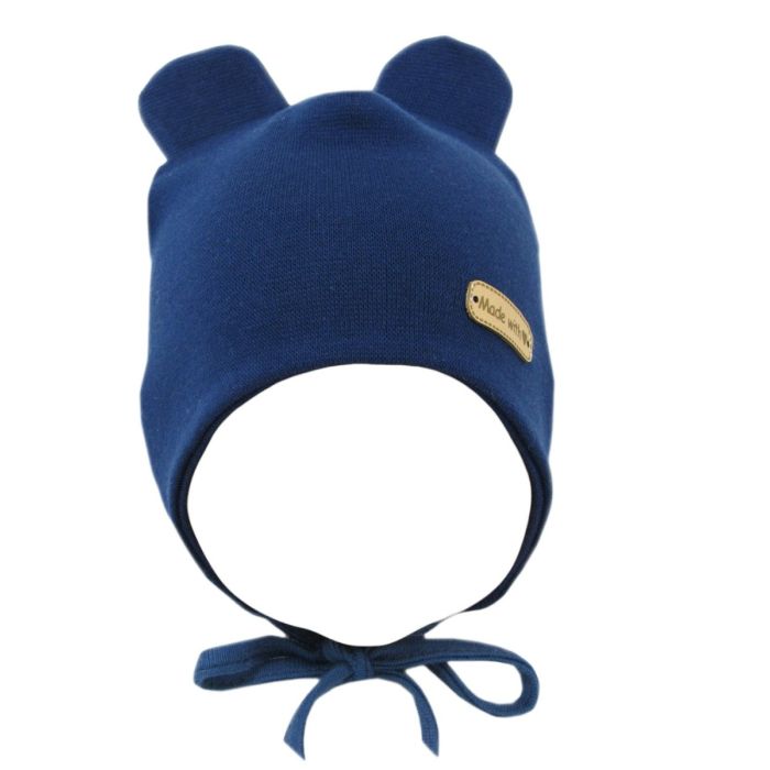 Zīdaiņu cepurīte ar šalli "Navy teddy" 