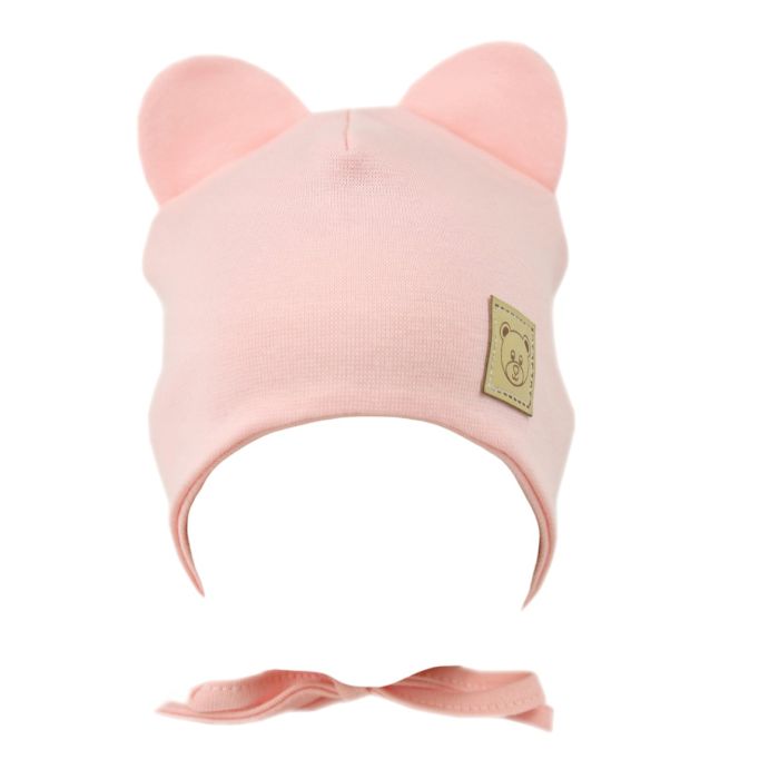 Zīdaiņu cepurīte ar šalli  "Candy pink" 