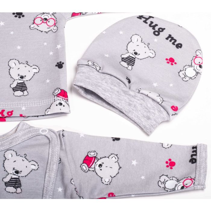 Bērnu komplektiņš no 5 daļam "Hug me" pelēks