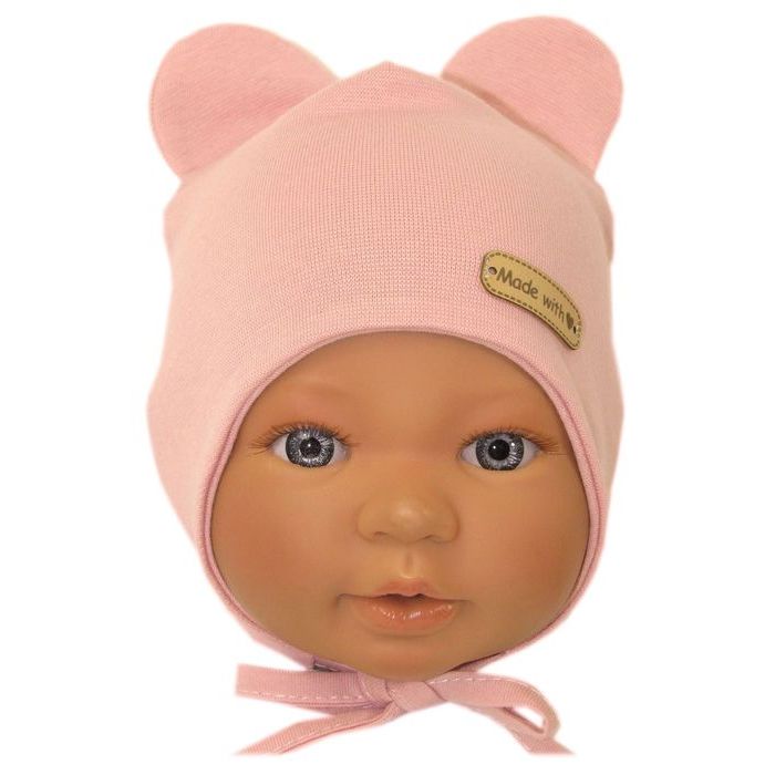 Zīdaiņu cepurīte "Love" - Powder pink