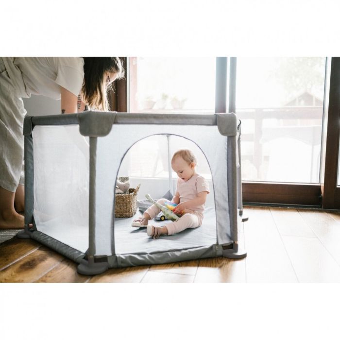 Kidwell bērnu manēža "Fanko" 120x120 cm  pelēka krāsa