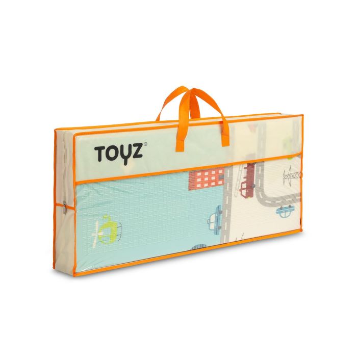 Attīstošs divpusējs rotaļu spēļupaklājs bērniem "CARS" 200 x 180 cm 