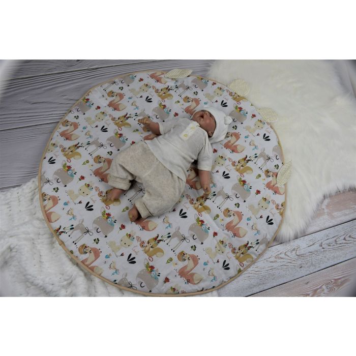 Konverts - paklājs jaundzimušajiem 2in1 "Best friends" diametrs 88 cm