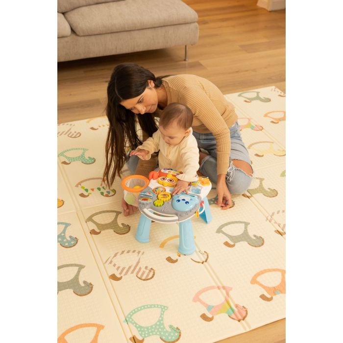 Attīstošs divpusējs rotaļu spēļupaklājs bērniem "ANIMALS" 200 x 180 cm 