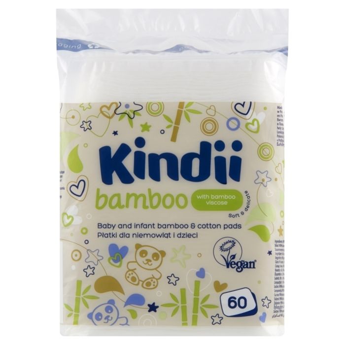 Kosmētiskie vates spilventiņi mazuļiem Kindii 60 gb.