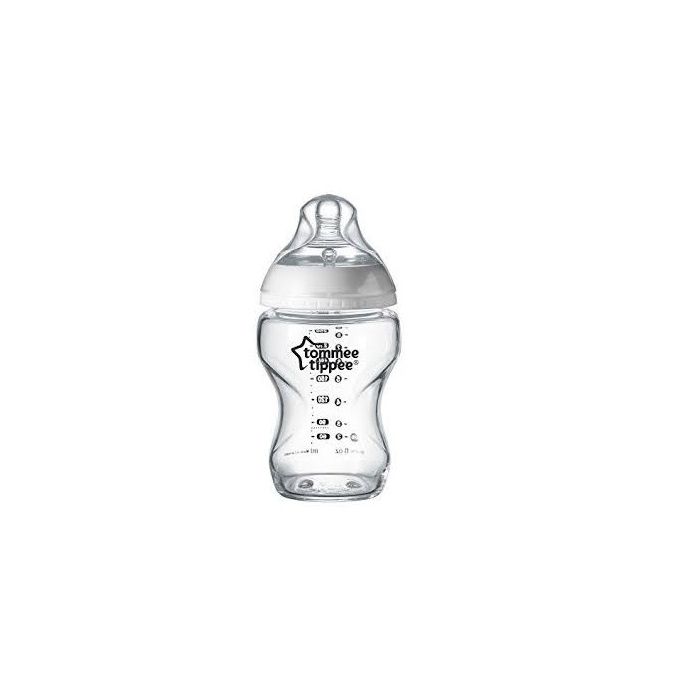 TOMMEE TIPPEE barošanas pudelīte stikla 0m+250ml 