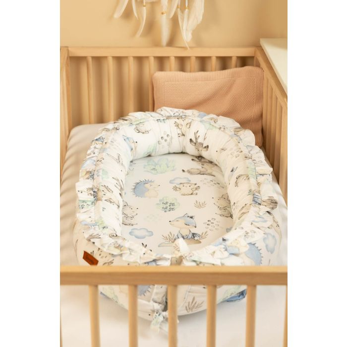  Ligzdiņa - kokons jaundzimušajiem  "Ulf" 80x45 cm