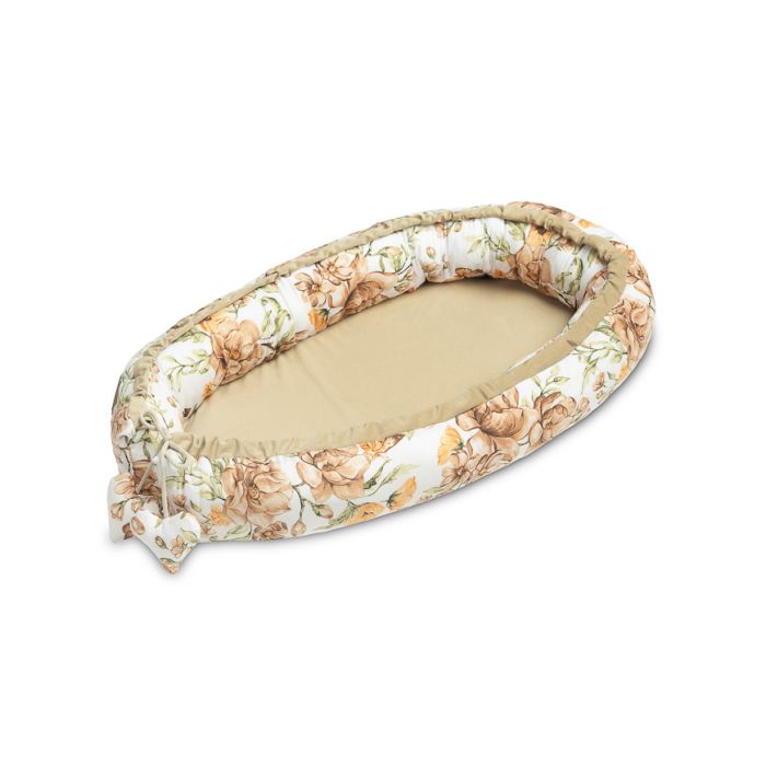  Bērnu ligzdiņas - kokons jaundzimušajiem "Floral beige" tiešsaistē par labāku cenu