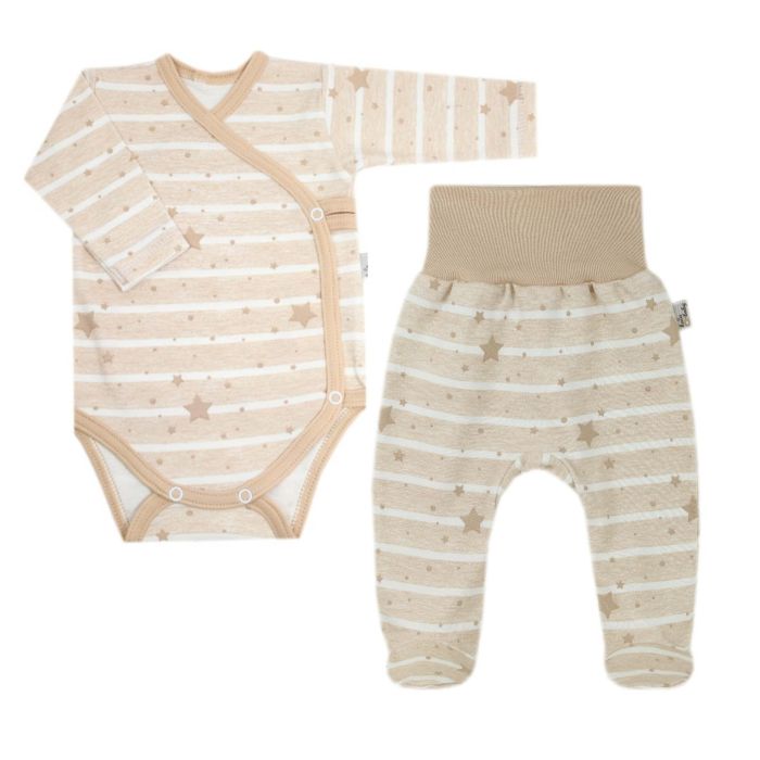 Bērnu komplektiņš no 2 daļam "Galaxy beige"   I Zīdaiņu apģērbu komplekts tiešsaistē par labāku cenu / interneta veikals