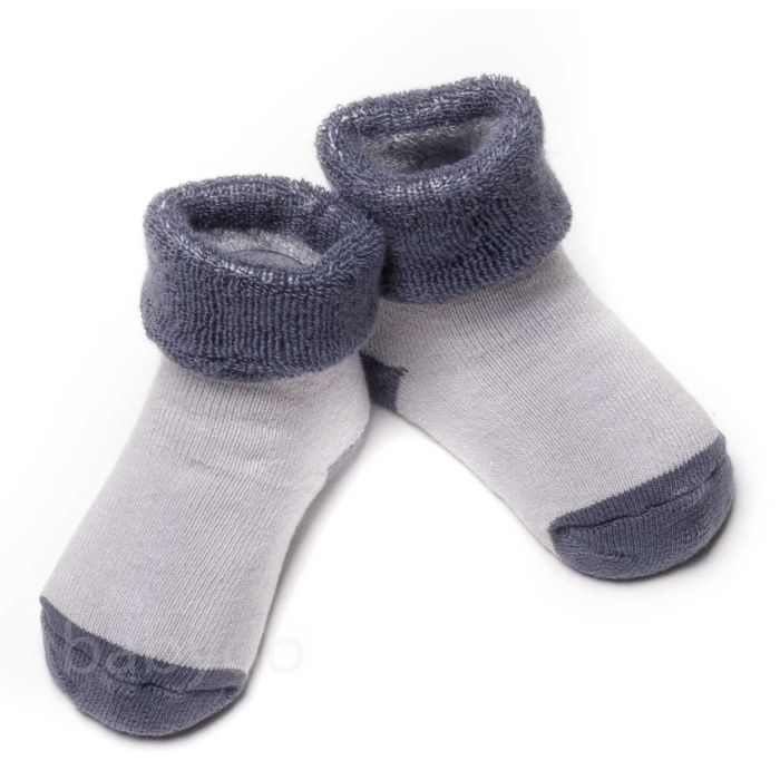 Kokvilnas zeķītes mazuļiem 2Grey