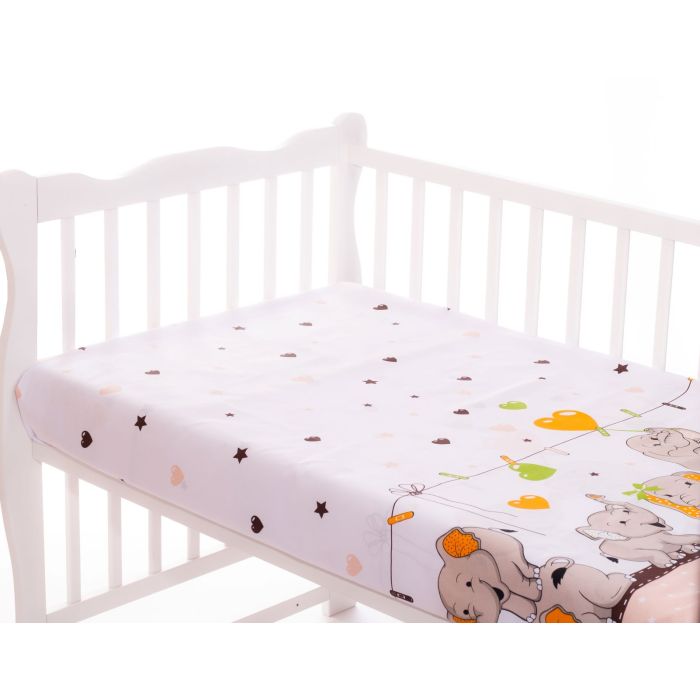Bērnu gultas veļa 135x100 "FUNNY ELEPHANTS"