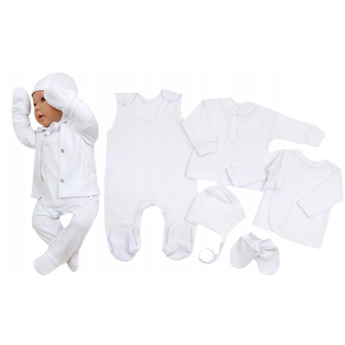 Bērnu komplektiņš no 5 daļam "Blank white" 