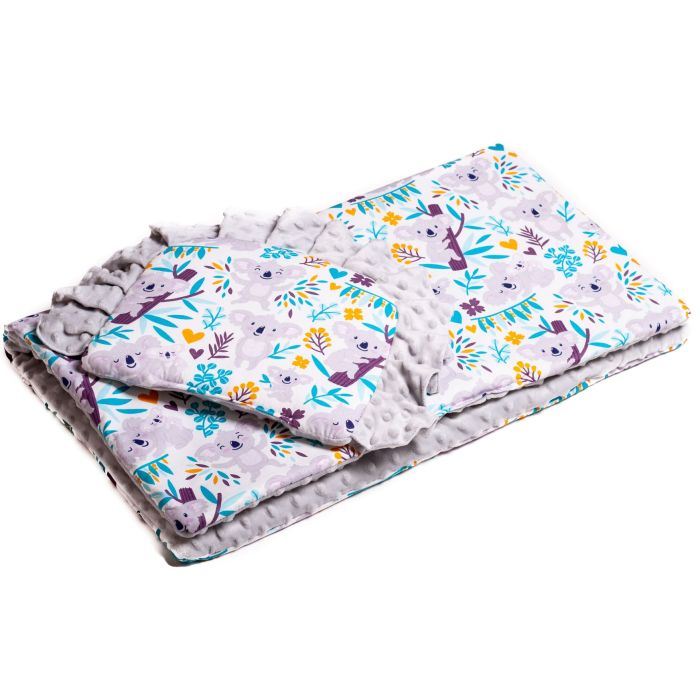 Komplekts ratiņiem spilvens un sega "Koala"