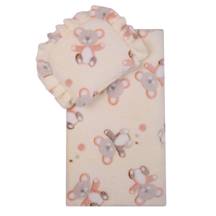 Komplekts ratiņiem spilvens un sega "Bears"