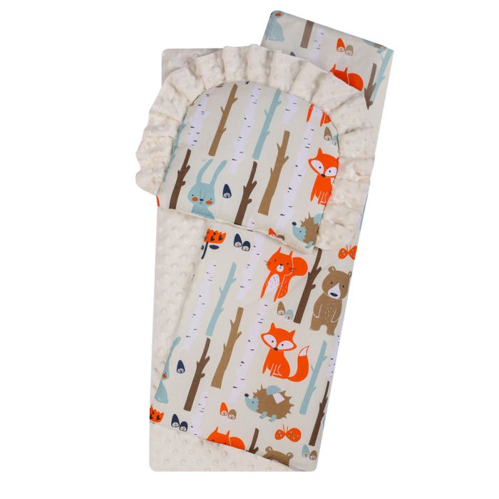 Komplekts ratiņiem spilvens un sega "Panda"