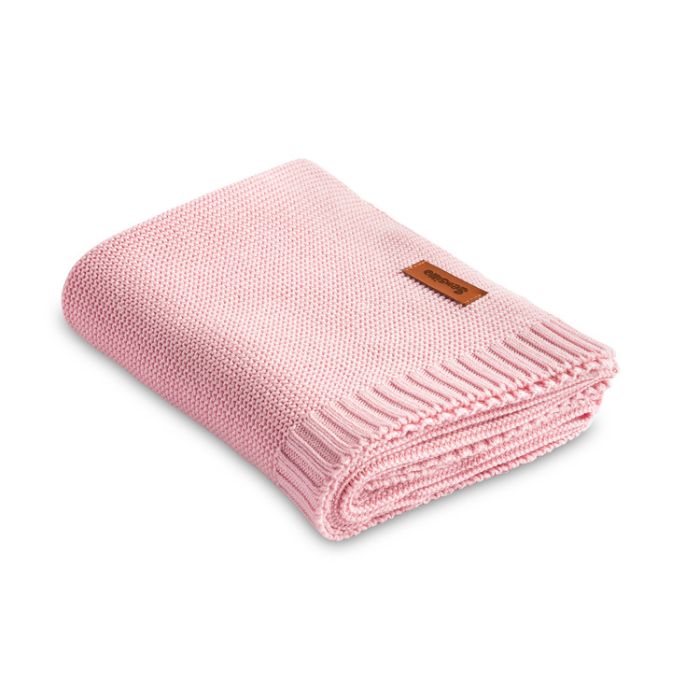 Adīts bambusa viskoze - kokvilnas pleds "Bamboo" 100x80 cm rozā