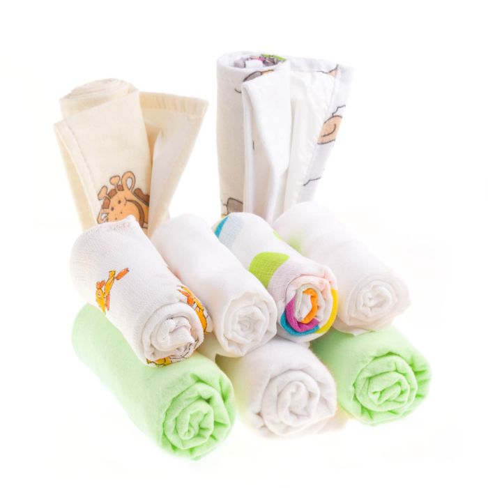 Autiņu komplekts jaundzimušajiem 9 daļas zaļā krāsā