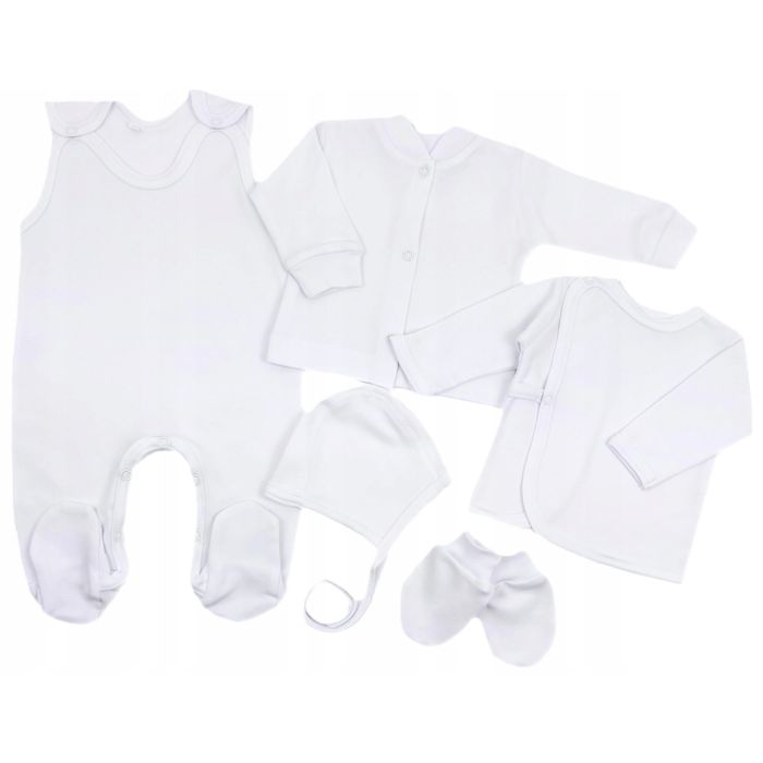 Bērnu komplektiņš no 5 daļam "Blank white" 