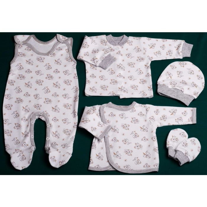Bērnu komplektiņš no 5 daļam "Koala" pelēks