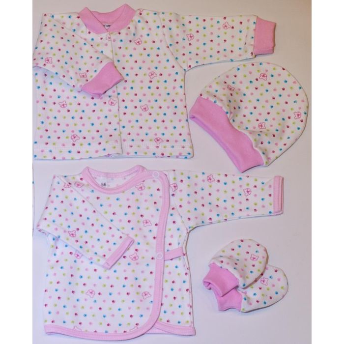 Bērnu komplektiņš no 5 daļam "Small bears" rozā