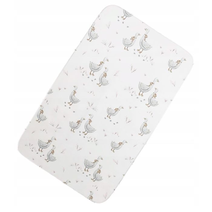 Bērnu palags ar gumiju  60x120 cm "Golden goose grey" 