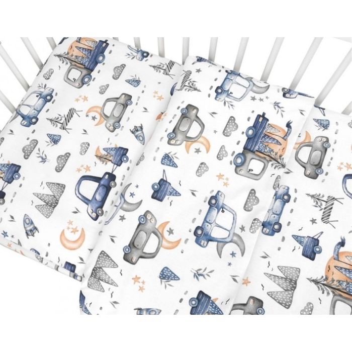 Gultas veļa bērniem 135x100 "On road blue" 