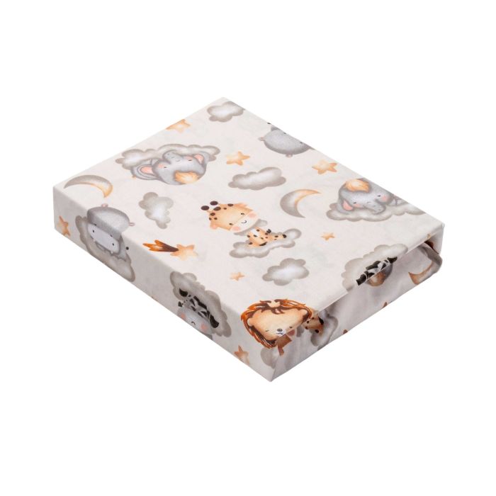 Bērnu palags ar gumiju  60x120 cm "Keep dreaming" beige