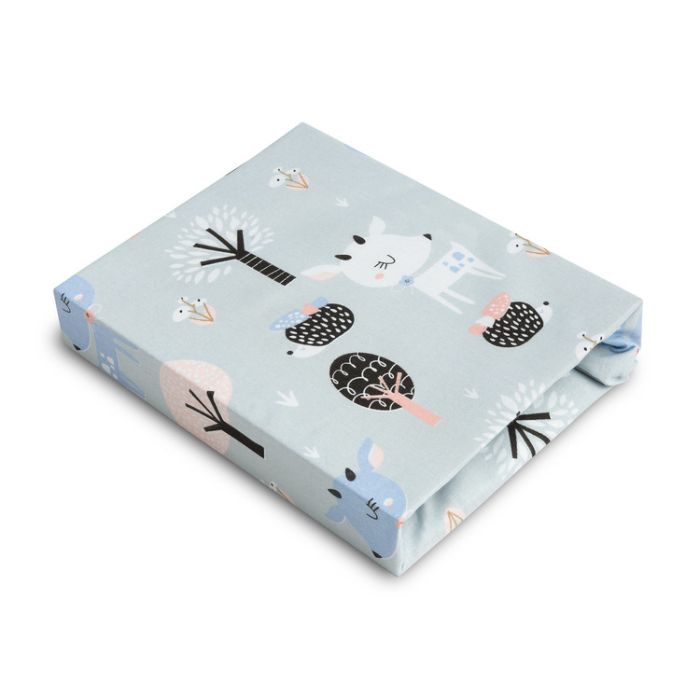 Bērnu palags ar gumiju "Rudolf"  120x60 pelēks