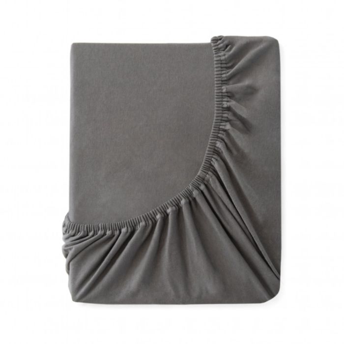 Bērnu palags ar gumiju  80x160 cm "Jersey" graphite 