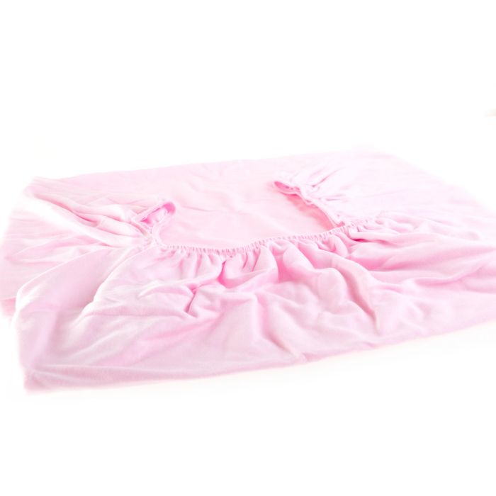 Palags ar gumiju ratu matracis 75x35cm rozā kr. 