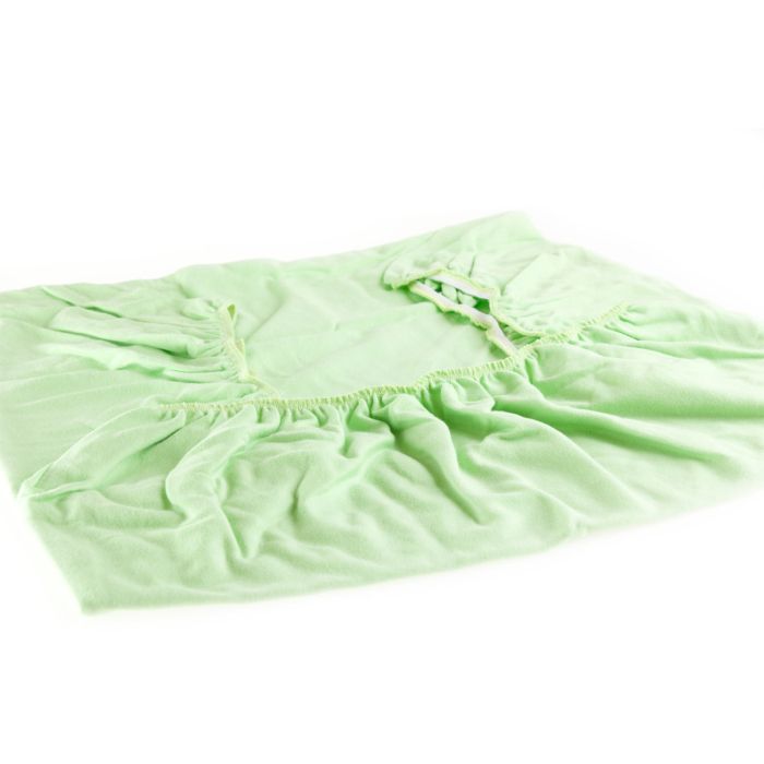 Palags ar gumiju ratu matracis 75x35cm zaļā krāsā