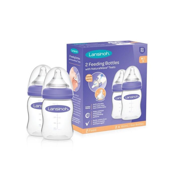 Lansinoh mazuļa pudelīte ar knupīti Anti-Colic 160 ml 2 gab