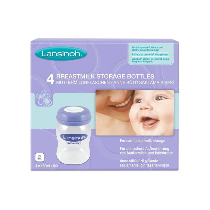 Lansinoh pudelītes piena uzglabāšanai 4gab