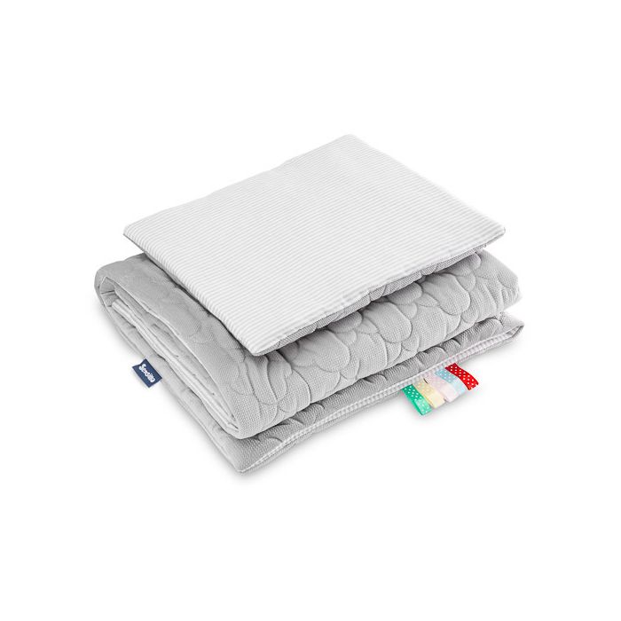 Komplekts "Velvet clouds" pleds 100x75cm un spilvens 30x35 cm pelēks