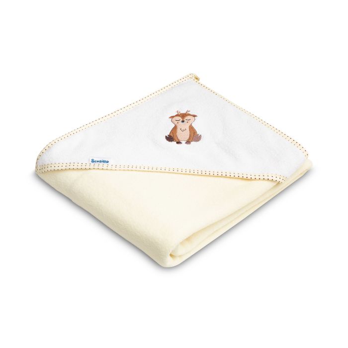 Dvielis ar kapuci  "Deer" 100x100cm 