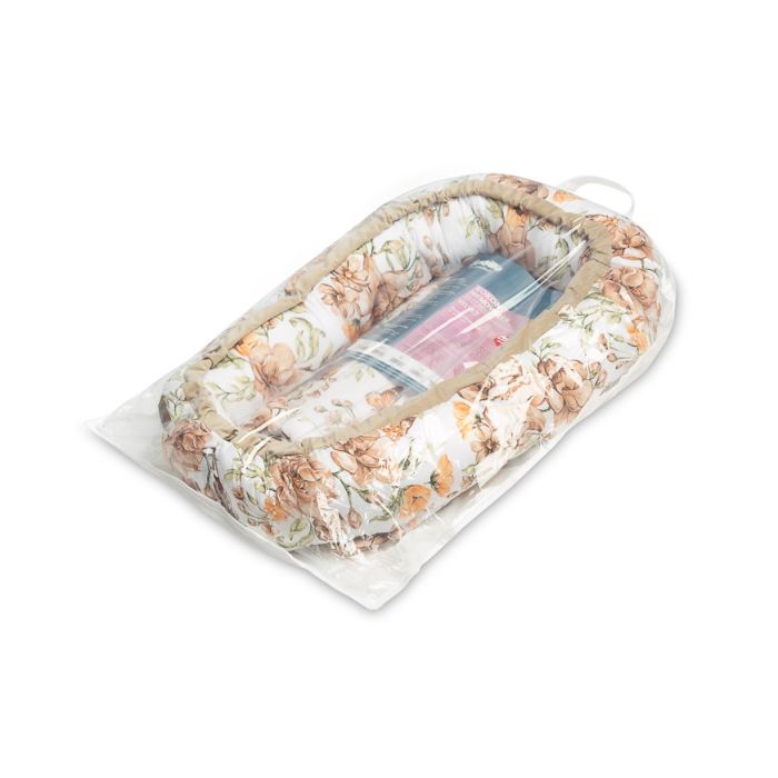 Zīdaiņu ligzdina "Floral beige" 