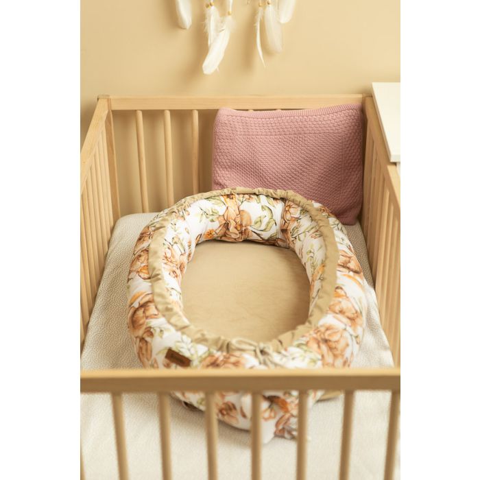 Zīdaiņu ligzdina "Floral beige" 