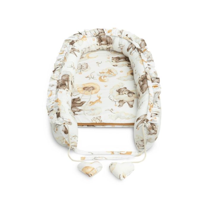  Ligzdiņa - kokons jaundzimušajiem "Cosy clouds" 80x45 cm