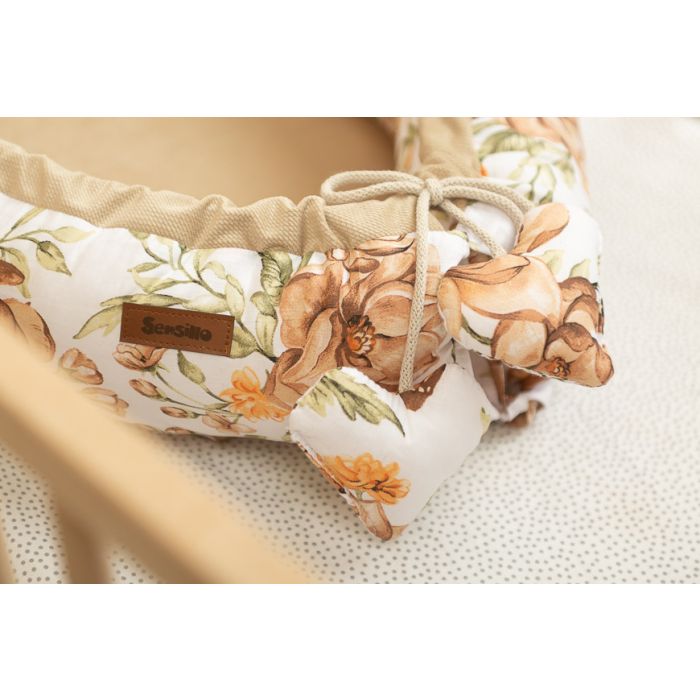 Zīdaiņu ligzdina "Floral beige" 