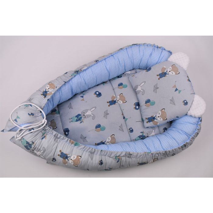  Ligzdiņa - kokons jaundzimušajiem "Sugarland blue"