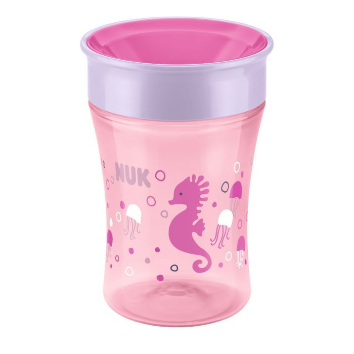 NUK mācību krūzīte 8m+ 230 ml rozā