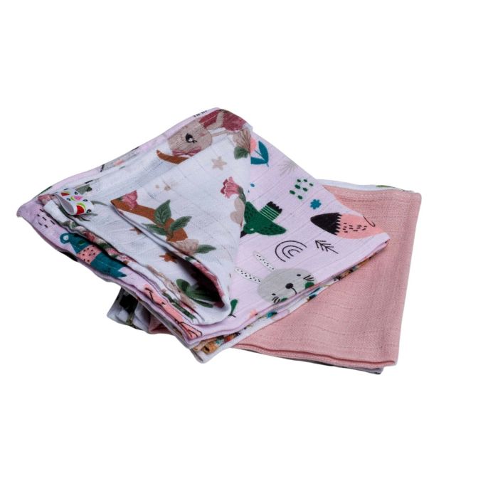 Marles mini autiņi komplekts "Mini" 10 gab.  40x40 cm rozā toņos