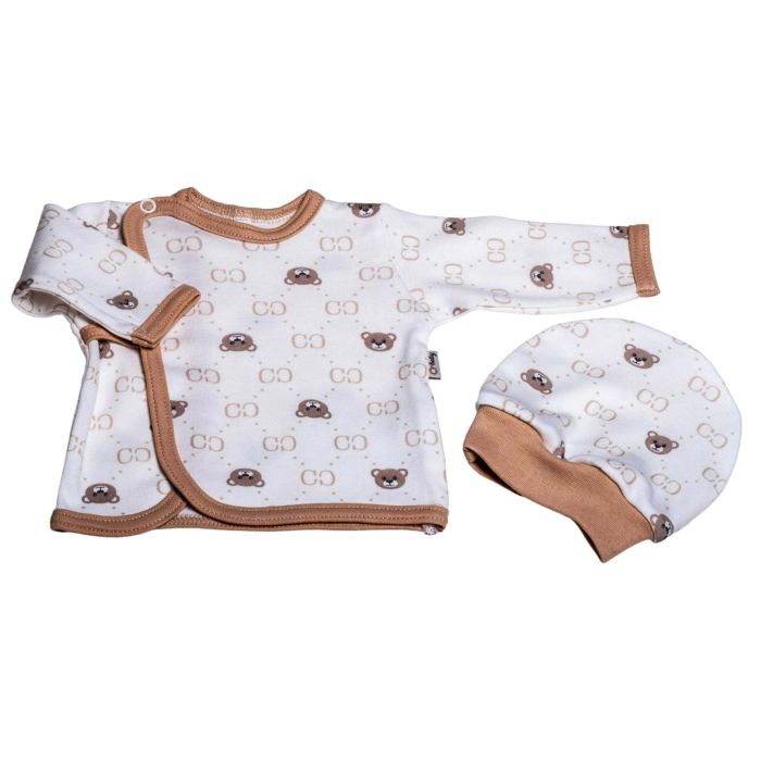 Bērnu komplektiņš no 5 daļam "Bear glamour" balts