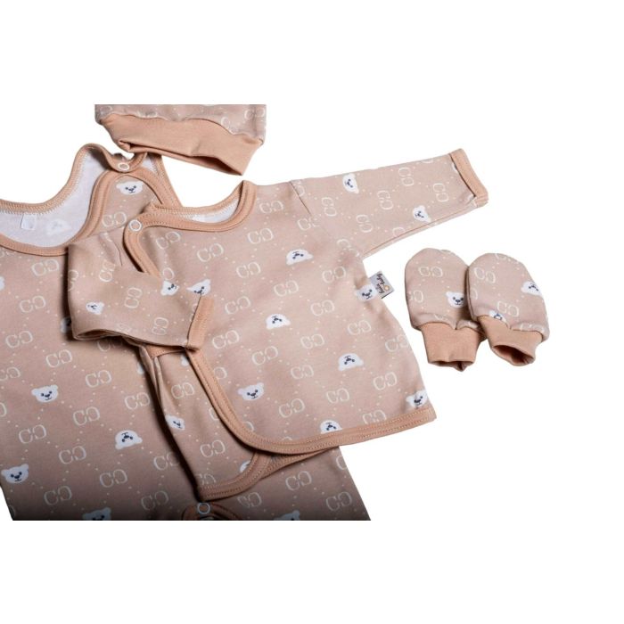Bērnu komplektiņš no 5 daļam "Bear glamour beige"