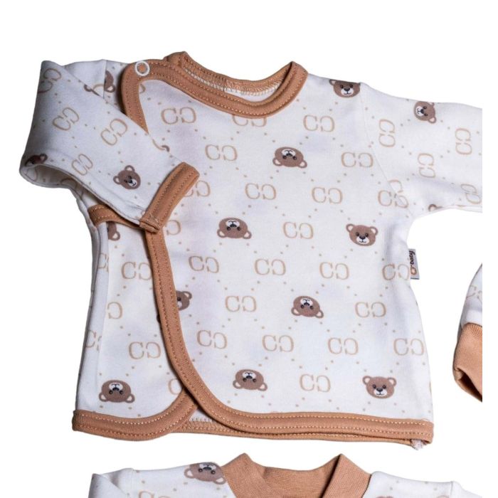 Bērnu komplektiņš no 5 daļam "Bear glamour" balts